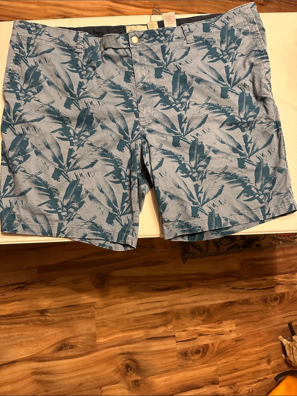 Men's Blue Tropical Print Shorts